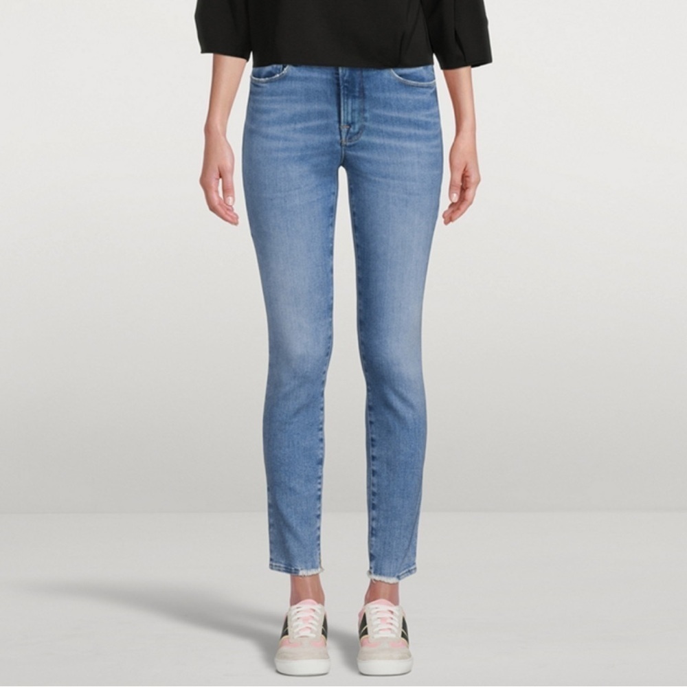 Good American blue Good Legs Skinny Jeans with step hem - size 4 / 27 W 29 L
